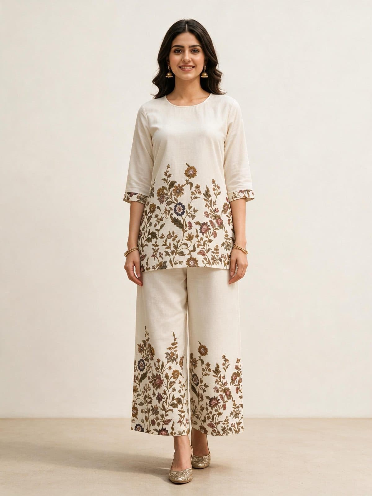 Floral Kalamkari Printed Co-ord Set