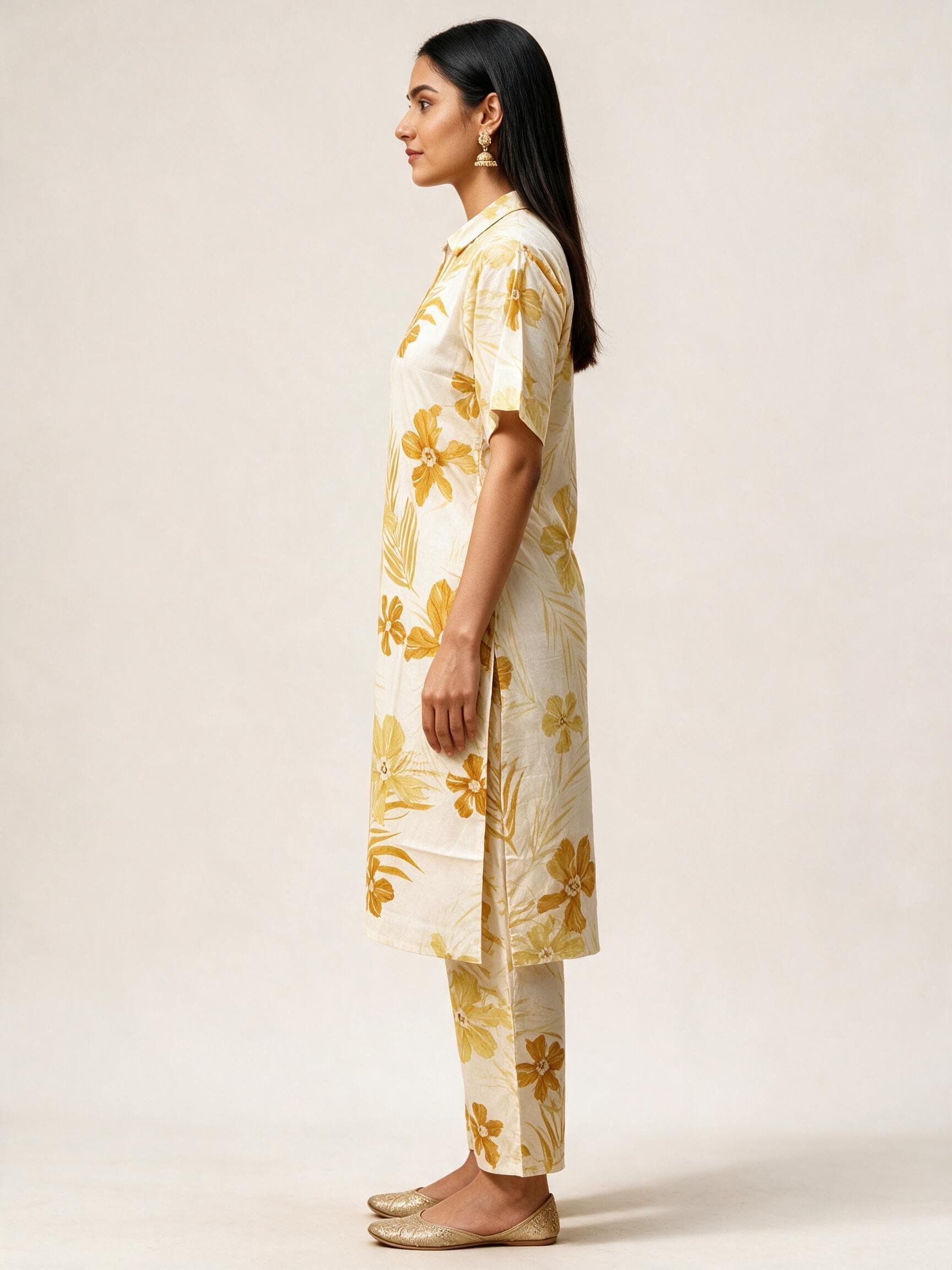 Tropical Floral Collared Co-ord Set