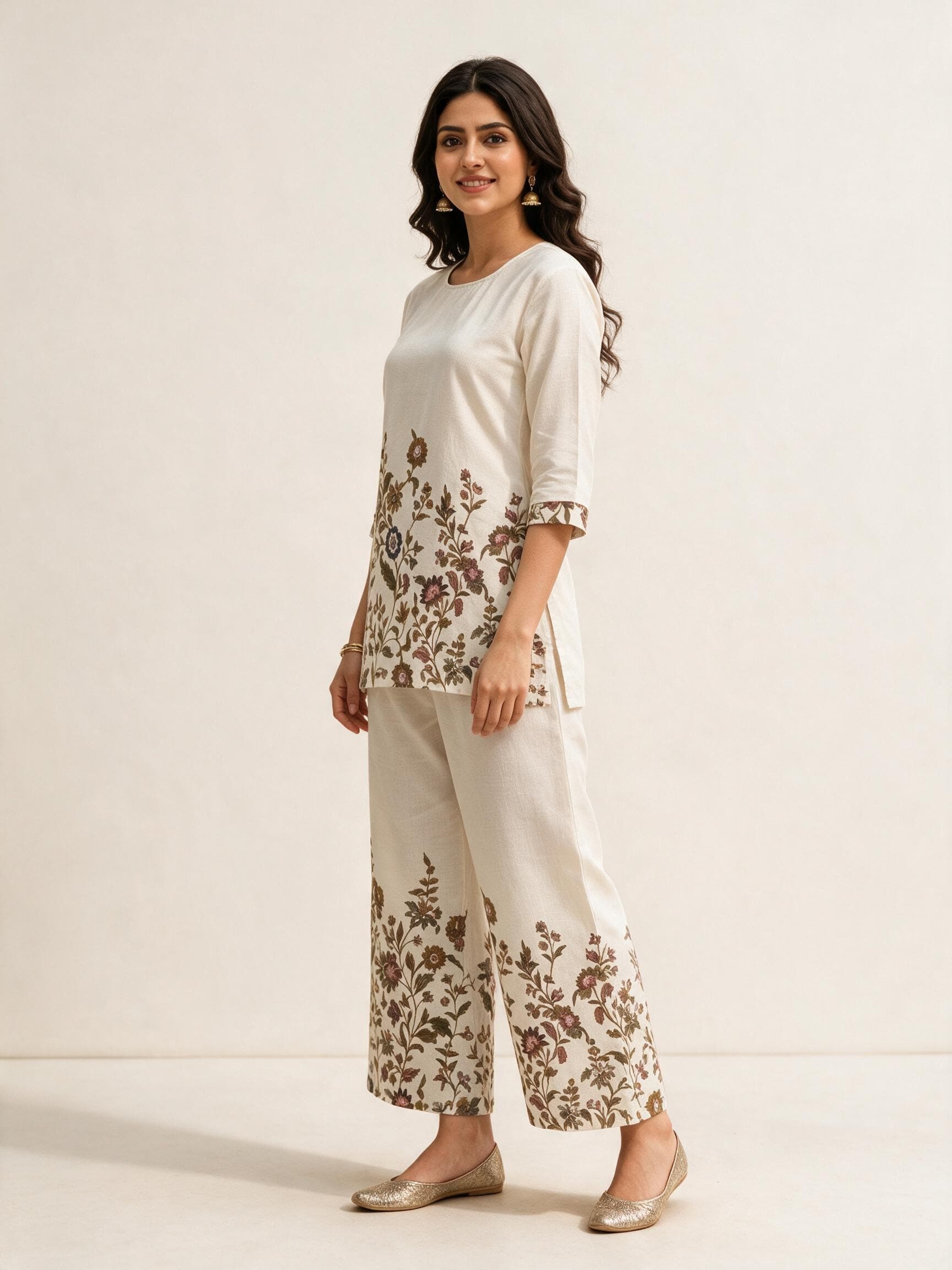 Floral Kalamkari Printed Co-ord Set