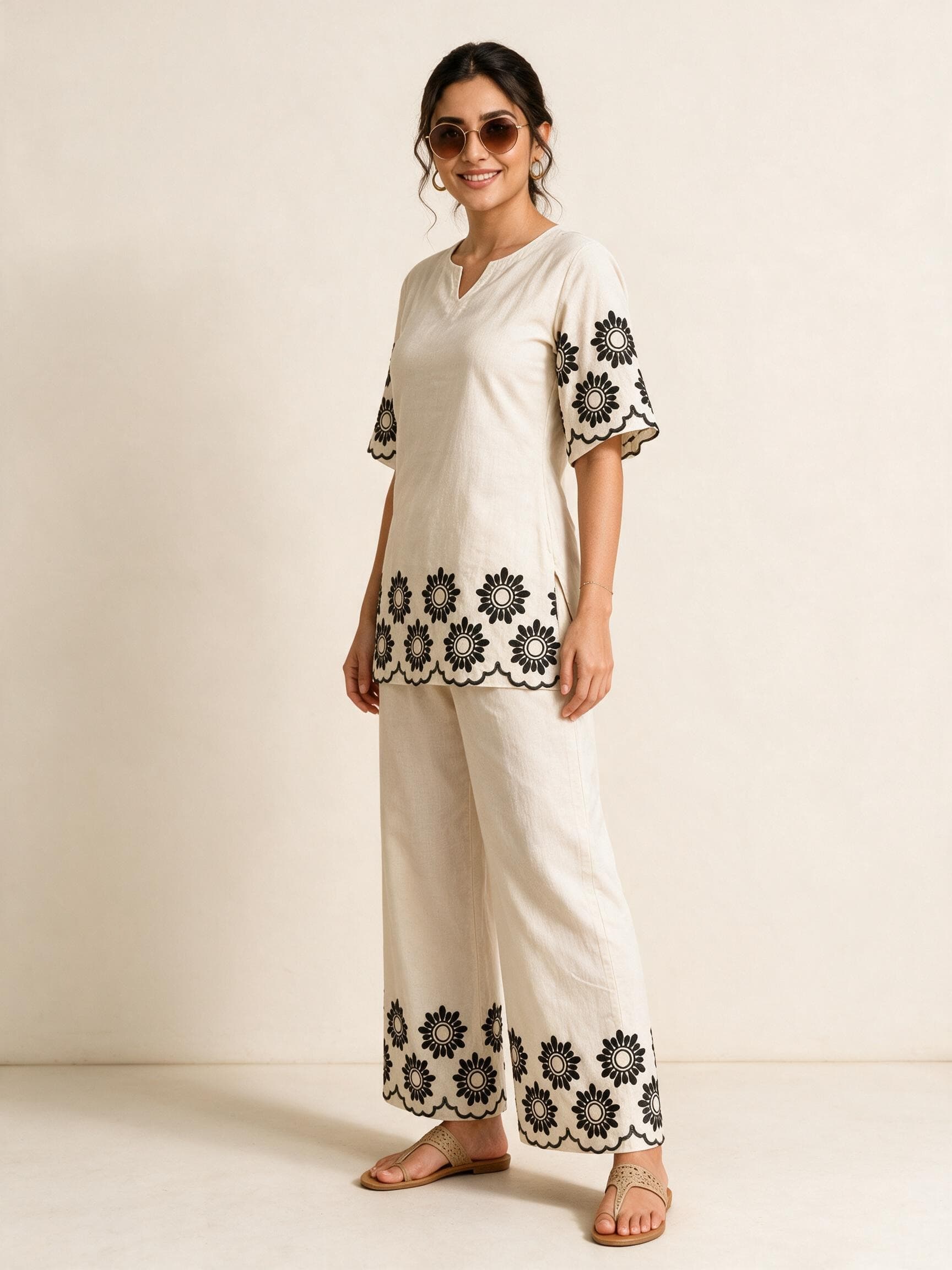 Scallop Hem Floral Co-ord Set